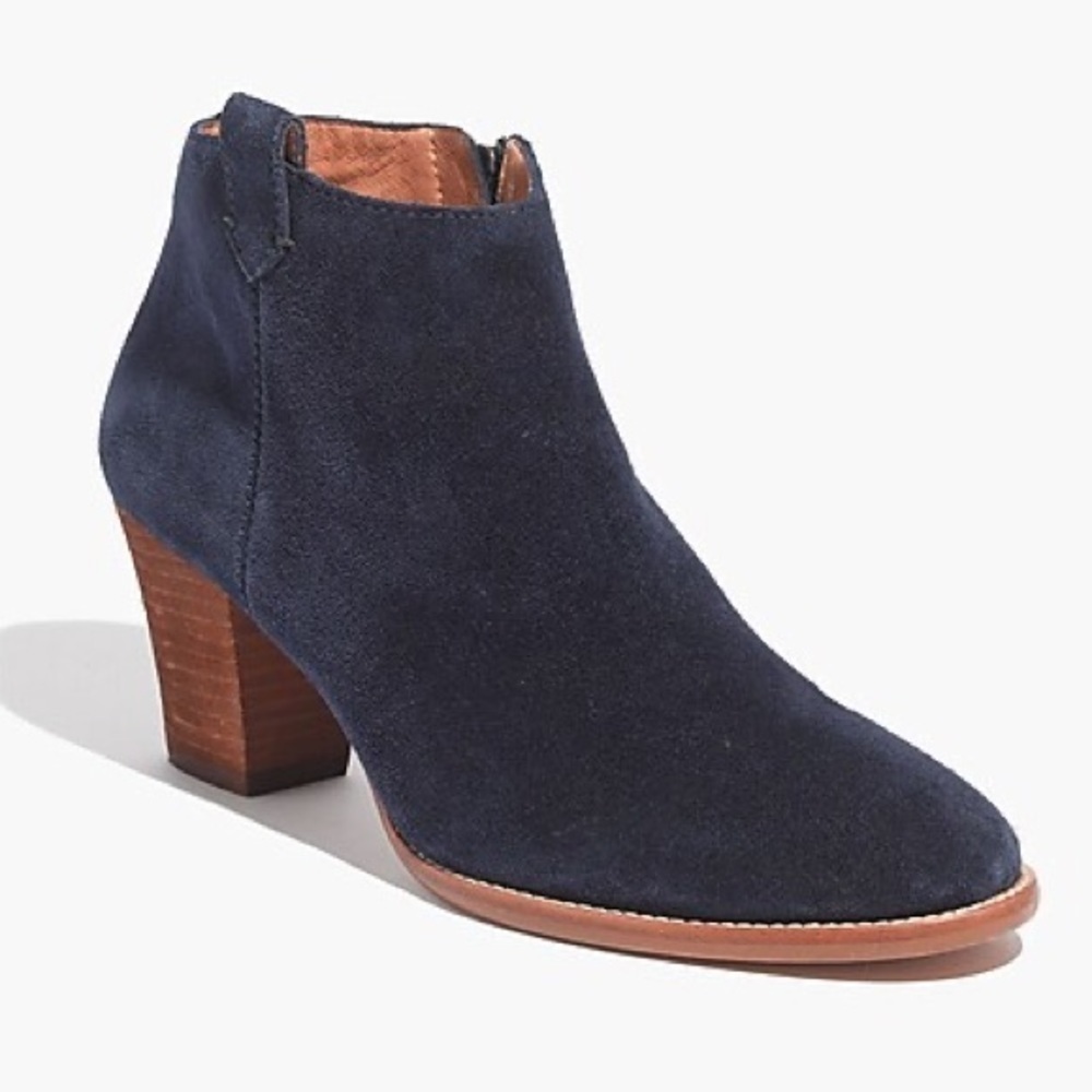 Madewell The Billie Boot in Suede Leather Black Size 9